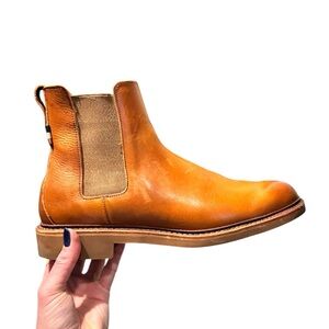 Allen Edmonds Leather Chelsea Boots Cognac Classic Heritage Ankle Boot Size 11.5
